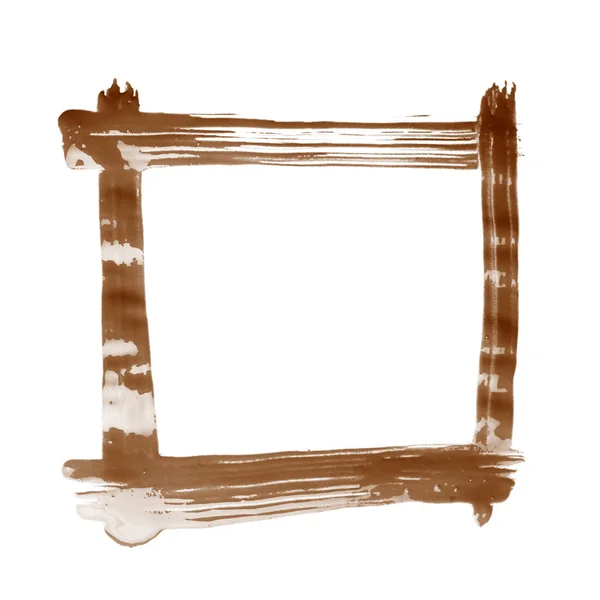 Square frame made with brush strokes — Stock Photo, Image