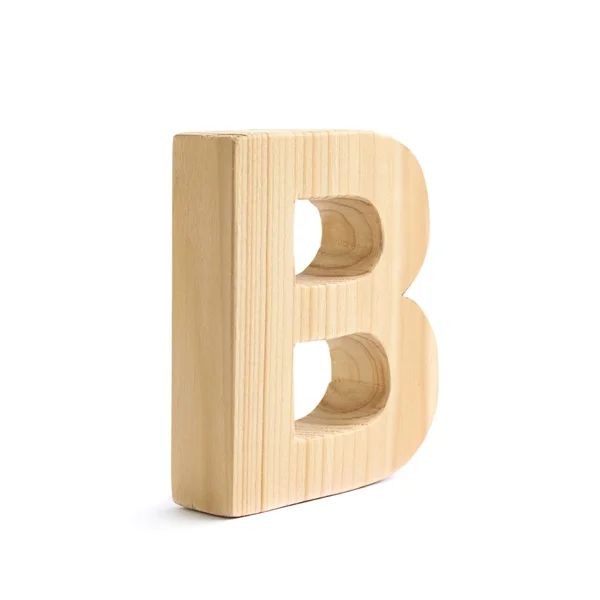 Blocco di legno lettera isolato — Foto Stock