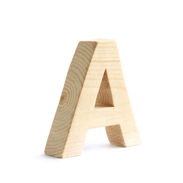 分離された木製のブロック レター — ストック写真