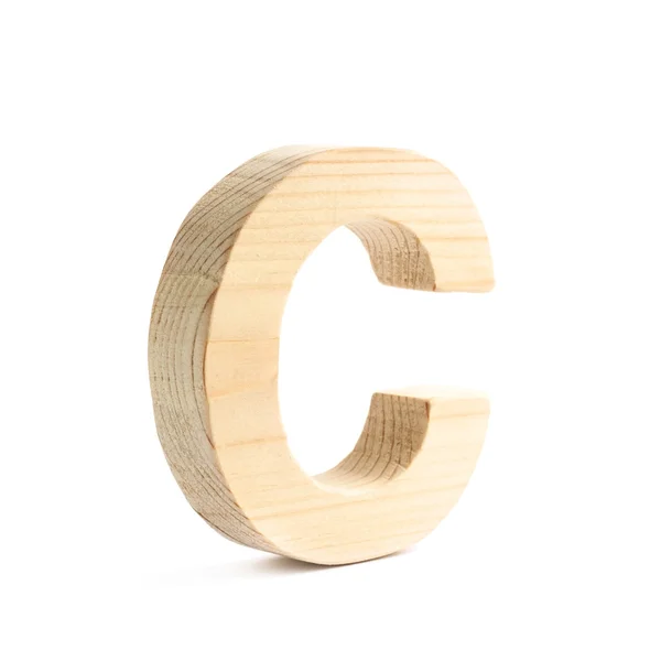 Дерев'яна блокова літера ізольована — стокове фото