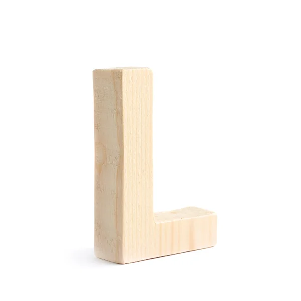 Letra de bloque de madera aislada —  Fotos de Stock