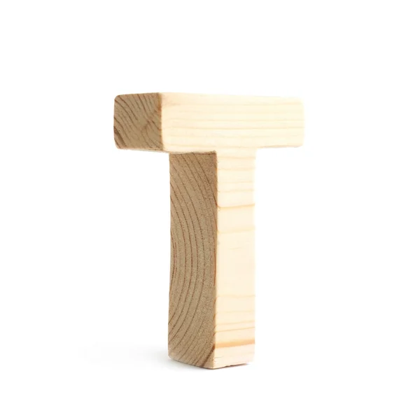 Wooden block letter isolated — Stock Photo, Image