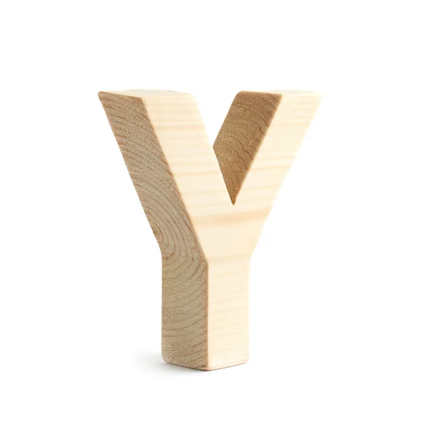 Blocco di legno lettera isolato — Foto Stock