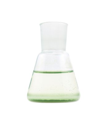 Erlenmeyer şişe sıvı kristal ile