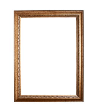 İzole boş boşaltmak ahşap fotoğraf çerçevesi