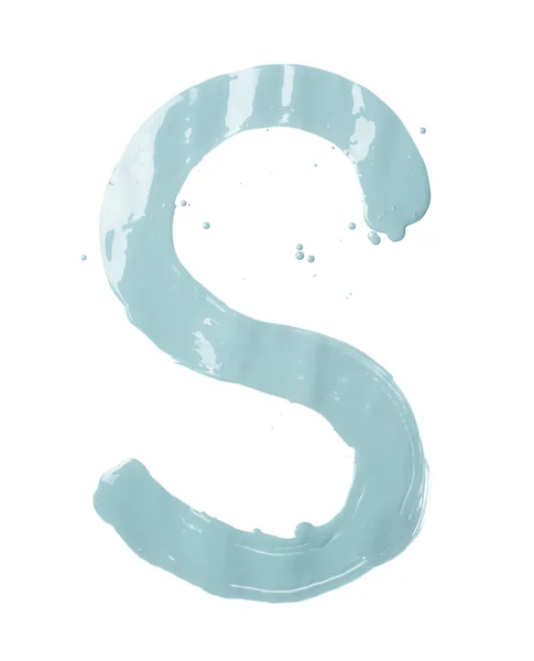 Letter made with the paint strokes — Stock Photo, Image