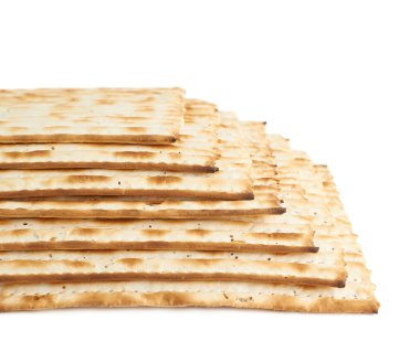 Birden çok matza flatbreads bir başka bir yere yalan