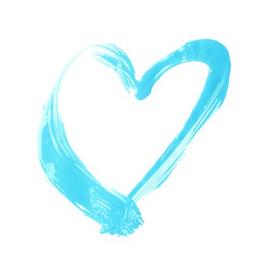 Kalp şekli fırça konturu çerçeve