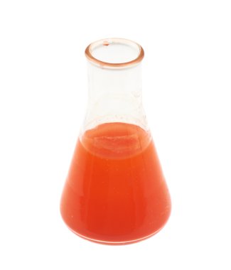 Erlenmeyer şişe sıvı kristal ile