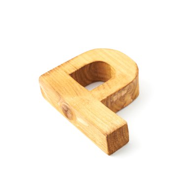 Sermaye blok ahşap harf P