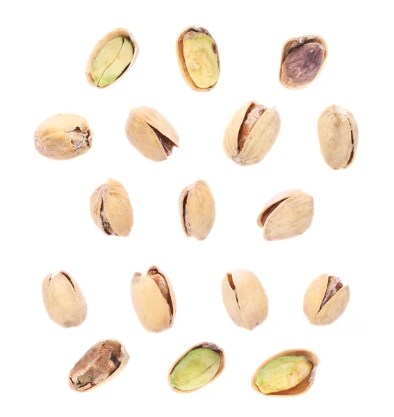 Multiple single pistachios — Stock Photo, Image