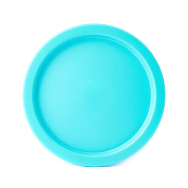 Niebieski okrągły plastikową osłonką — Zdjęcie stockowe