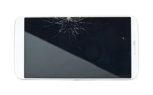 Smart phone with a broken screen — Stock Photo, Image