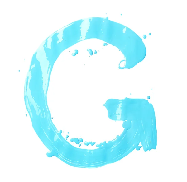Letter G made with the paint strokes — Stock Photo, Image