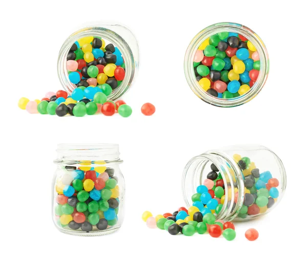 Frasco cheio de doces doces de bola — Fotografia de Stock