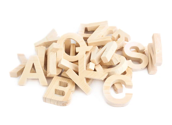 Pile of wooden block letters — Stock Photo, Image