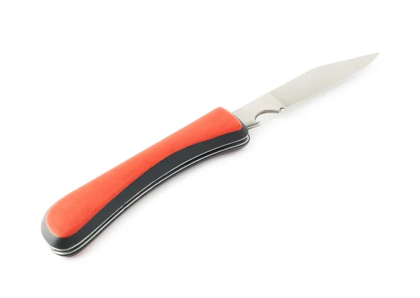 Coltello tascabile pieghevole jackknife rosso — Foto Stock