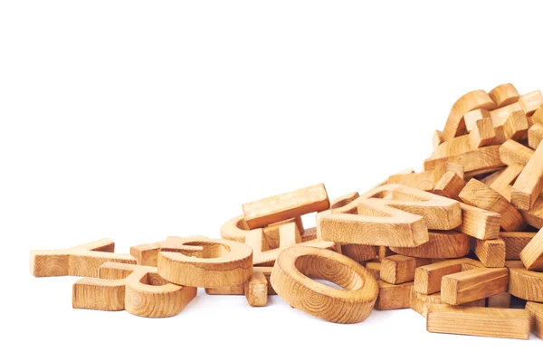 Mucchio di lettere in blocchi di legno — Foto Stock