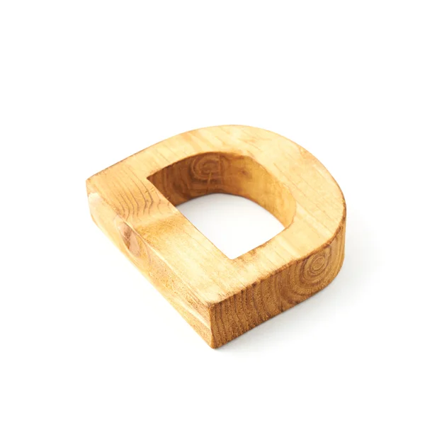 Capital block wooden letter D — Stock Photo, Image