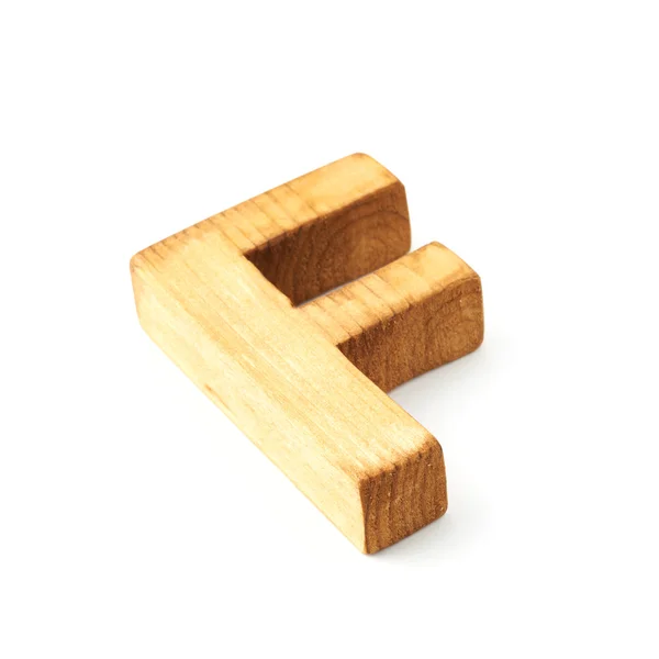 Capital block wooden letter F — Stock Photo, Image