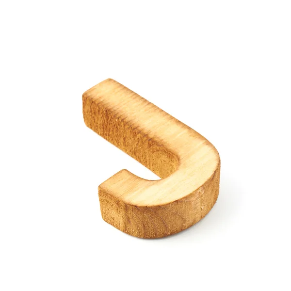 Capital block wooden letter J — Stock Photo, Image