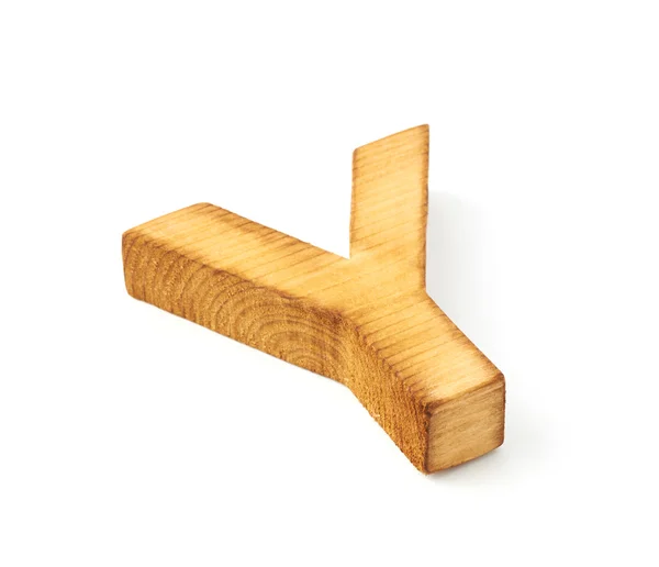 Letra de madera Y —  Fotos de Stock