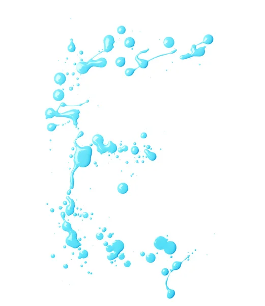 Letter E made with the paint drops — Stock Photo, Image
