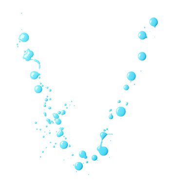 Harf boya ile yapılmış V damla