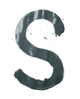 Boya darbeleri ile yapılan S harfi