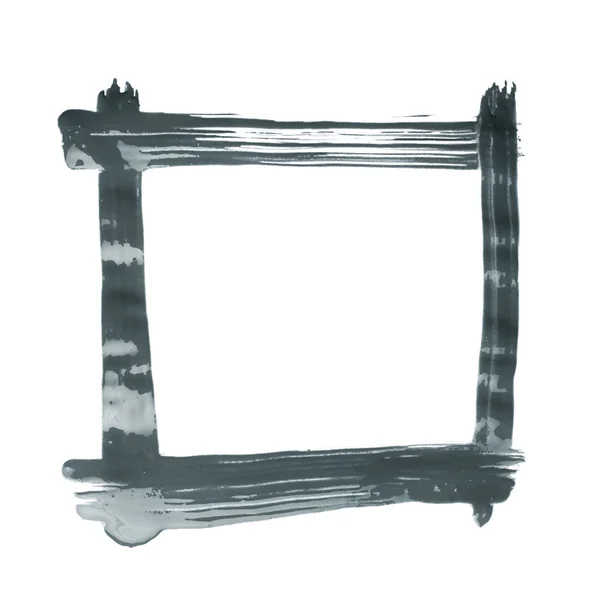 Square frame made with brush strokes — Stock Photo, Image