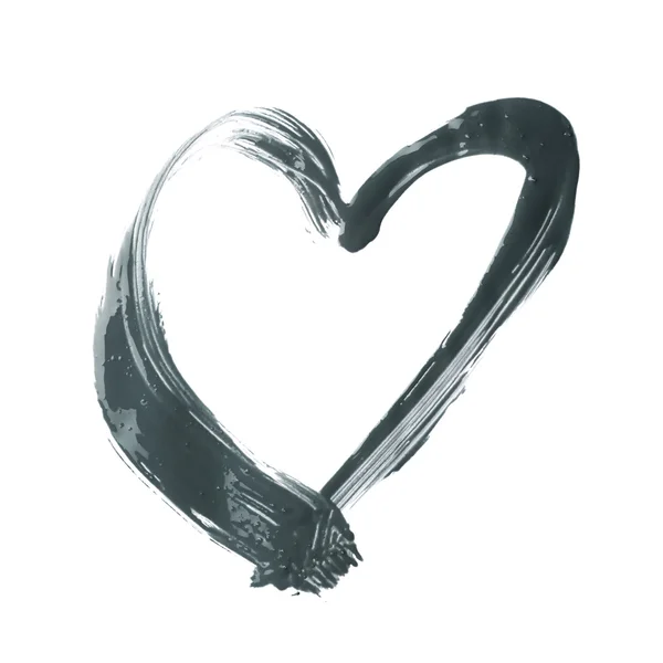 Serce kształt pędzla obrysu ramki — Zdjęcie stockowe