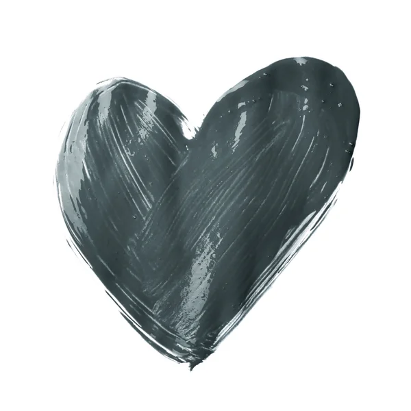 Heart shape drawn with oil paint — Stock Photo, Image