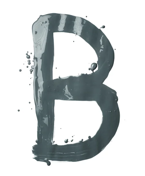 Písmeno B s malovanými tahy — Stock fotografie