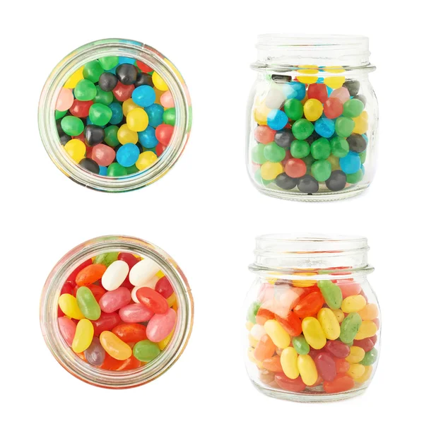 Two jars full of different kinds of candies — Stock Photo, Image