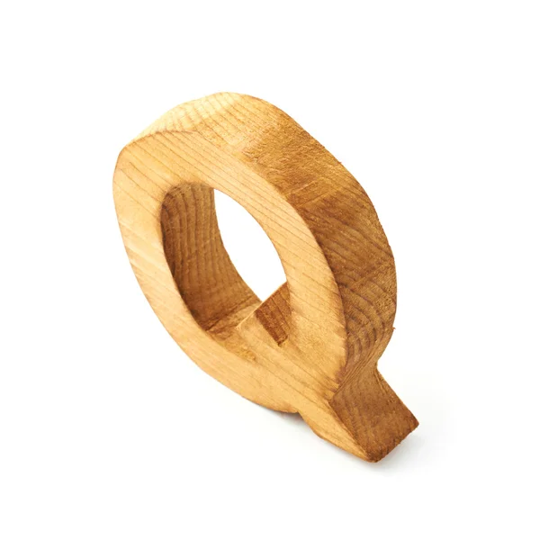 Wooden letter Q — Stock Photo, Image