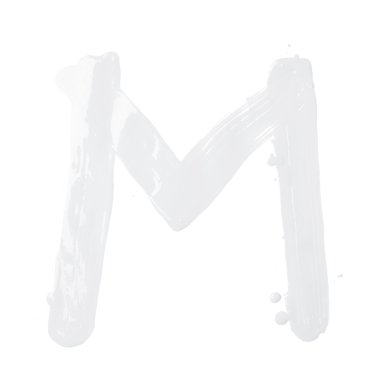 Harf M Boya darbeleri ile yapılan