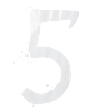 Elle beş numaralı petrol ile çizilmiş