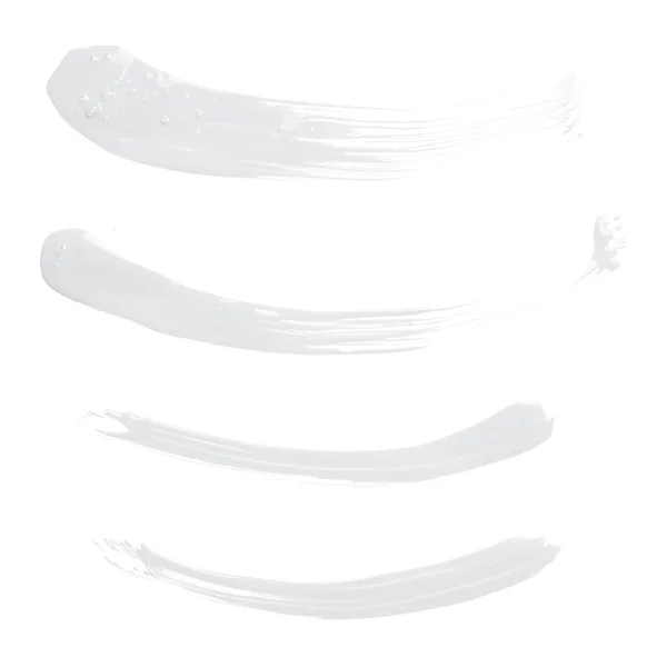 Curved oil paint brush strokes isolated — Stock Photo, Image