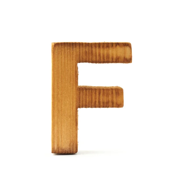 Holzbuchstabe f — Stockfoto