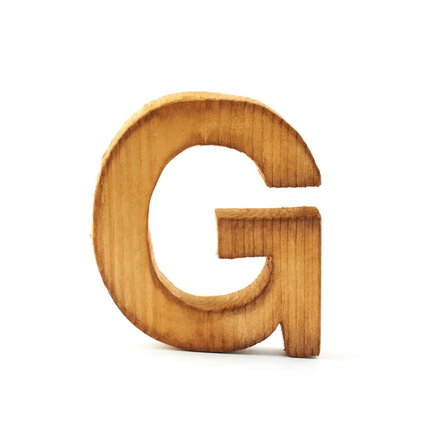 Lettera di legno G — Foto Stock