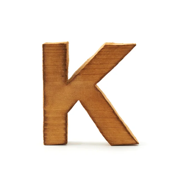 Lettera di legno K — Foto Stock