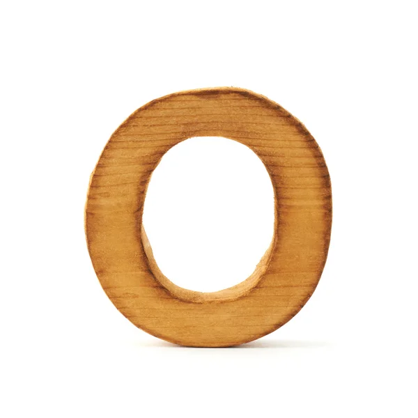 Letra de madera O — Foto de Stock
