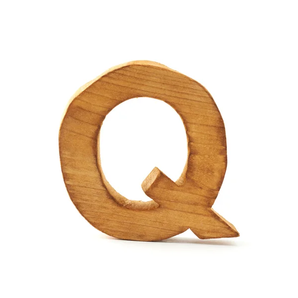 Lettera di legno Q — Foto Stock