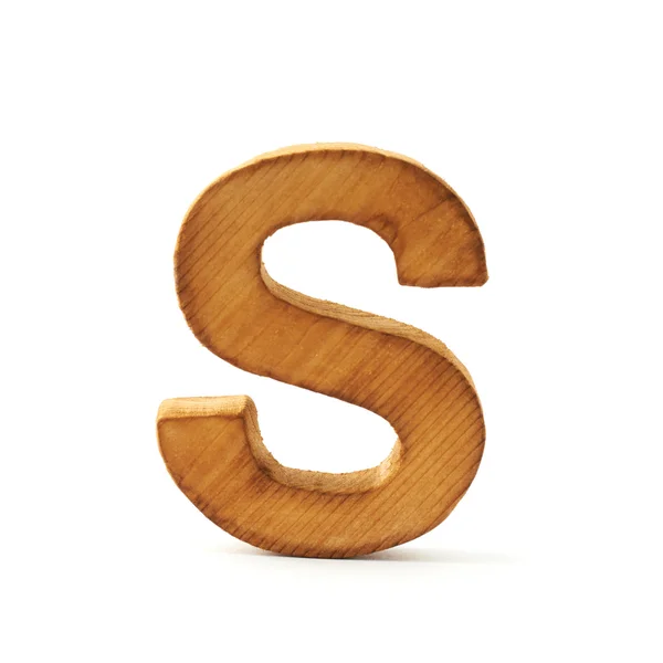 Wooden letter S — Stock Photo, Image