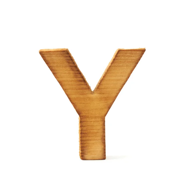 Вуден буква Y — стоковое фото
