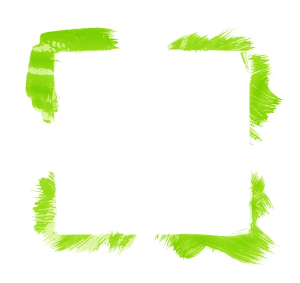 Square frame made with brush strokes — Stock Photo, Image