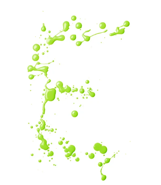 Letter E made with the paint drops — Stock Photo, Image