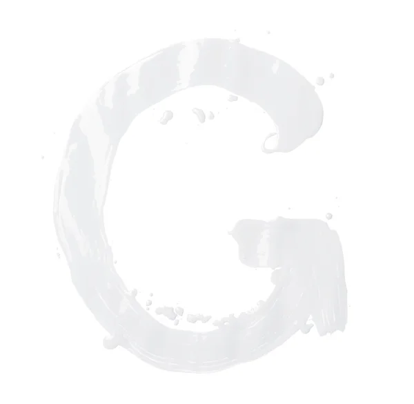 Boya darbeleri ile yapılan G harfi — Stok fotoğraf