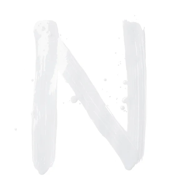 Letter N made with the paint strokes — Stock Photo, Image