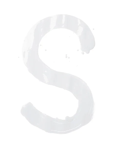 Letter S made with the paint strokes — Stock Photo, Image